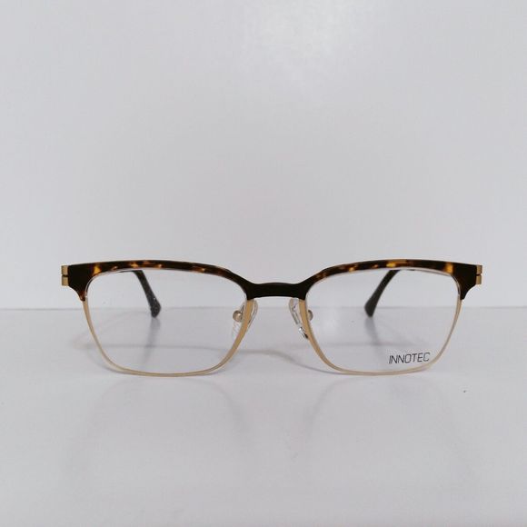 Mens Innotec Colt Eyeglasses Frames And Case 51-18-145 Tortoise Gold Never Worn - Picture 1 of 10